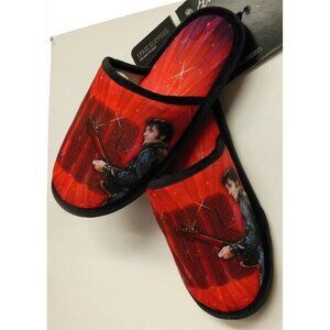 New Red Slippers Elvis Presley One Size Slip On 68 Comeback Guitar Photo NIP NWT